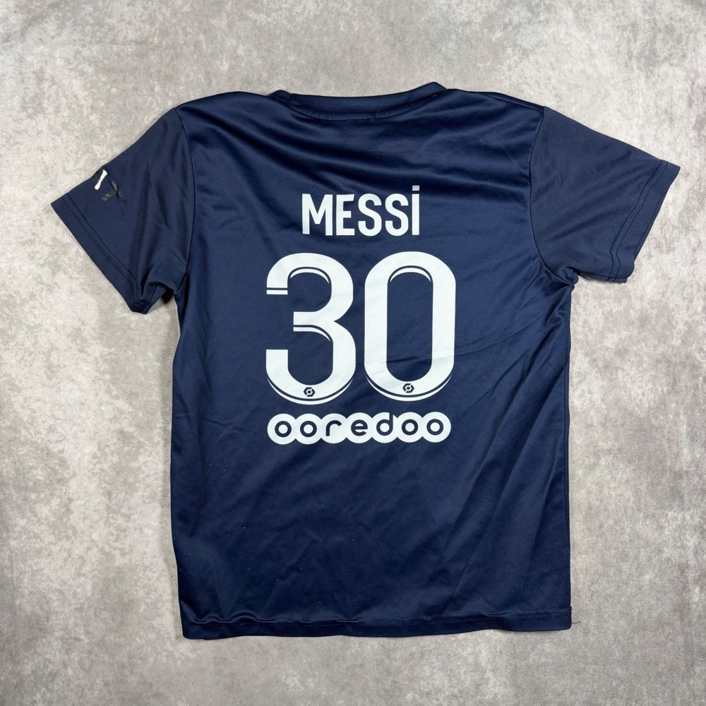 Paris Saint-Germain Messi 30 Soccer Jersey Youth Medium Navy Blue PSG Shirt